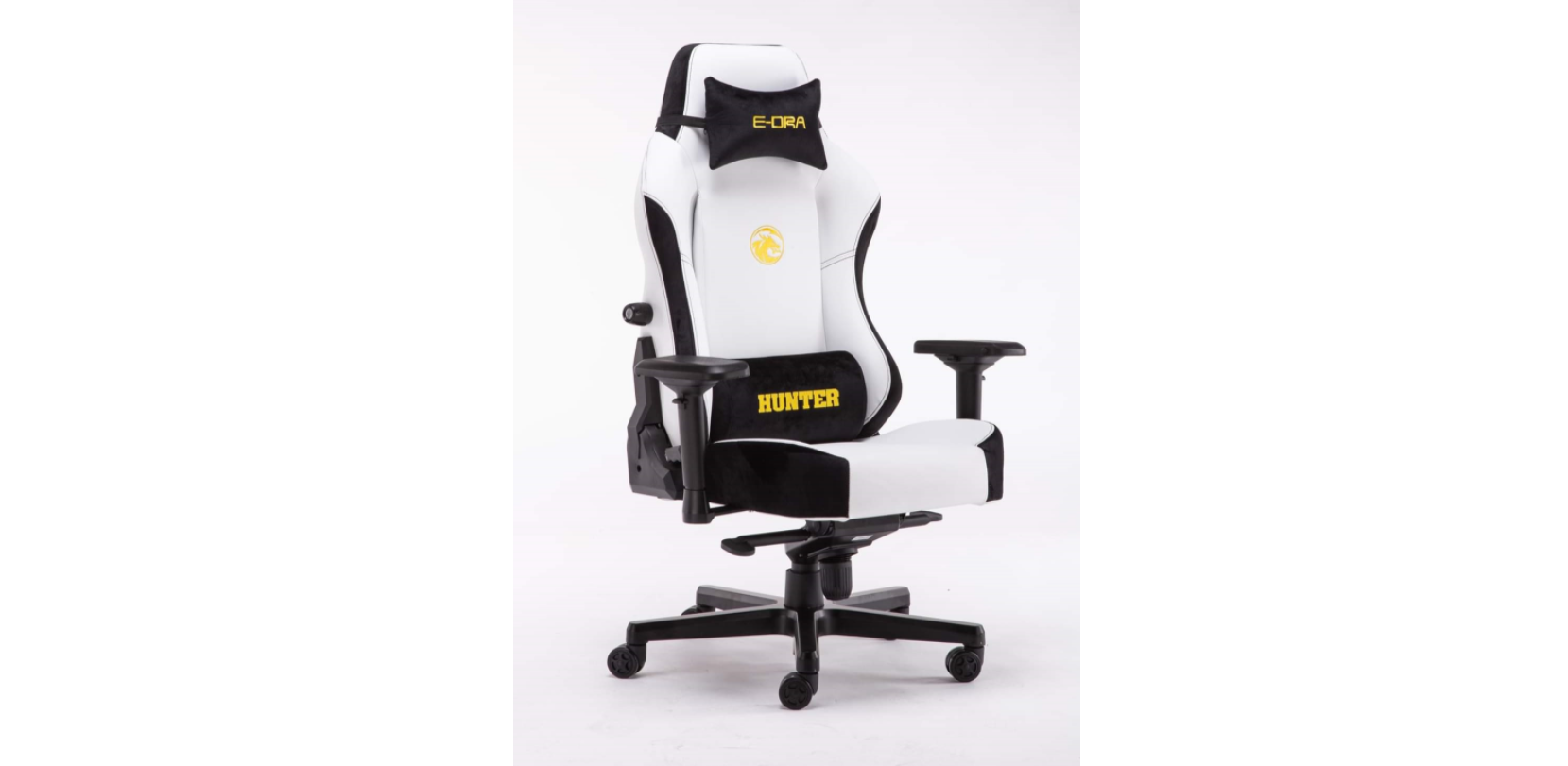 Ghế chơi game E-Dra Hunter Gaming Chair - EGC 206 White sử dụng da PU cao cấp